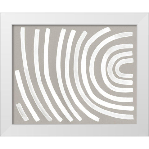 Broken Rainbow I White Modern Wood Framed Art Print by Caroline, Emma