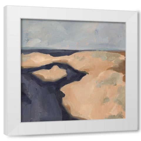 Blue California Coast I White Modern Wood Framed Art Print by Green, Jacob