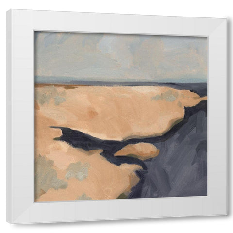 Blue California Coast II White Modern Wood Framed Art Print by Green, Jacob
