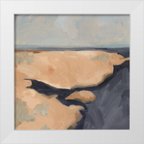 Blue California Coast II White Modern Wood Framed Art Print by Green, Jacob