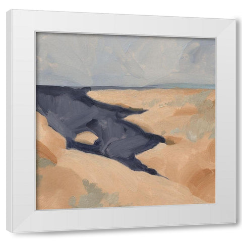 Blue California Coast III White Modern Wood Framed Art Print by Green, Jacob