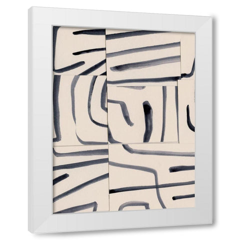 Spliced Lines II White Modern Wood Framed Art Print by Barnes, Victoria