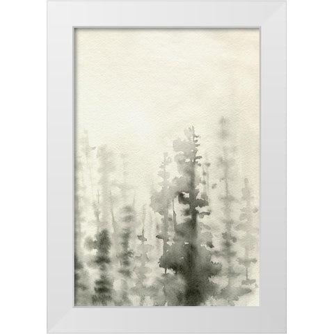 Ink Pine Woods II White Modern Wood Framed Art Print by Caroline, Emma