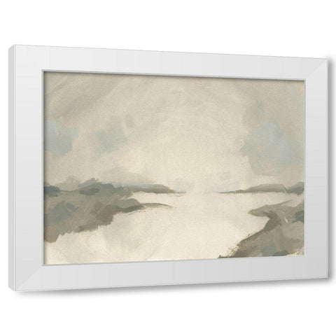 Smoke River III White Modern Wood Framed Art Print by Green, Jacob