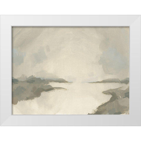 Smoke River III White Modern Wood Framed Art Print by Green, Jacob