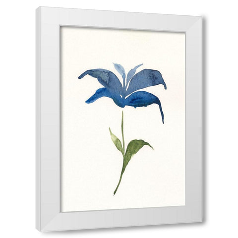 Floweret I White Modern Wood Framed Art Print by Moore, Regina
