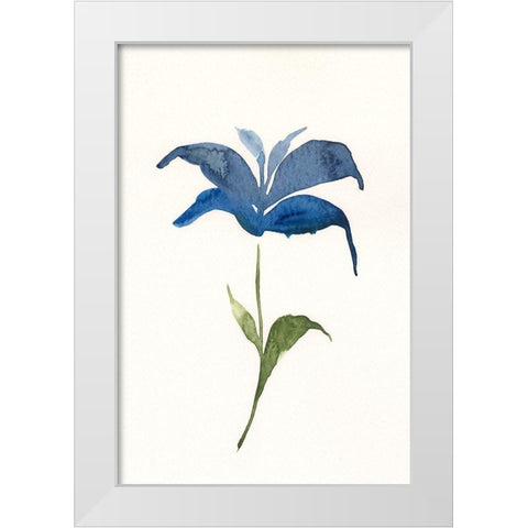 Floweret I White Modern Wood Framed Art Print by Moore, Regina