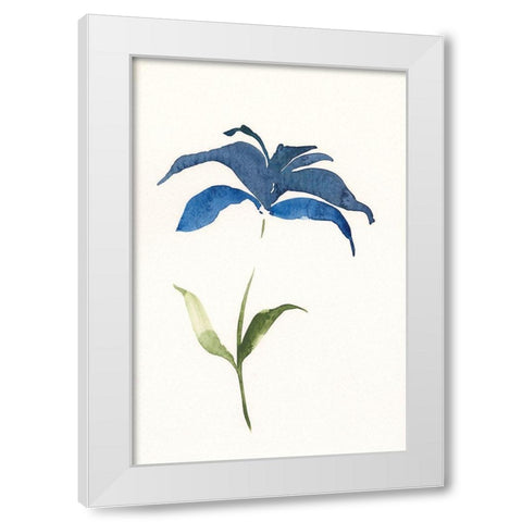 Floweret II White Modern Wood Framed Art Print by Moore, Regina