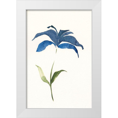 Floweret II White Modern Wood Framed Art Print by Moore, Regina