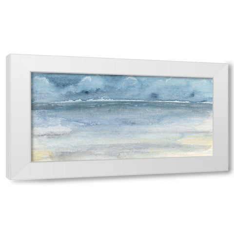 Ocean Skyline II White Modern Wood Framed Art Print by Moore, Regina