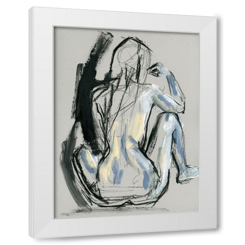 Onyx Gestures II White Modern Wood Framed Art Print by Parker, Jennifer Paxton