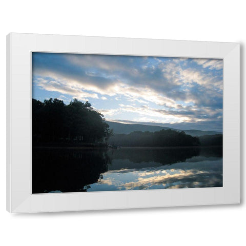 Smith Mountain Lake I White Modern Wood Framed Art Print by Chandler, Sharon