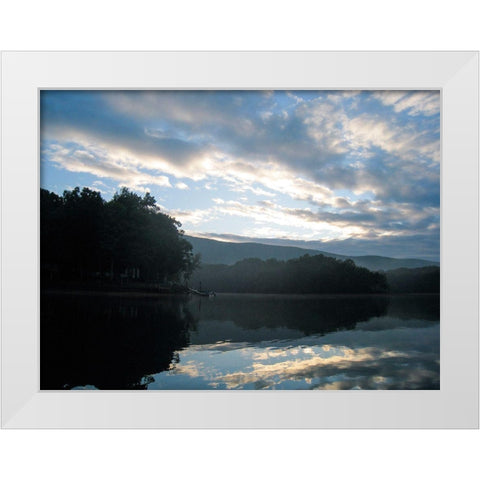 Smith Mountain Lake I White Modern Wood Framed Art Print by Chandler, Sharon