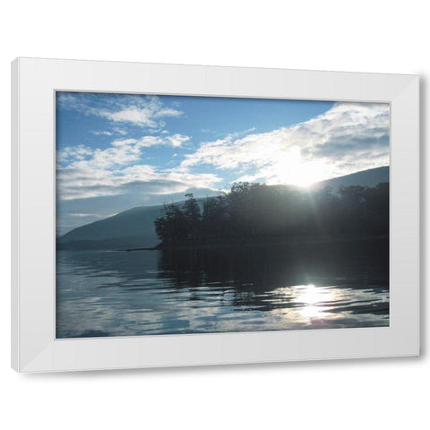 Smith Mountain Lake II White Modern Wood Framed Art Print by Chandler, Sharon