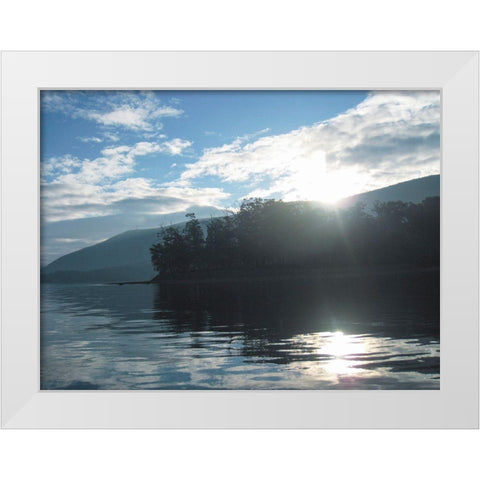 Smith Mountain Lake II White Modern Wood Framed Art Print by Chandler, Sharon