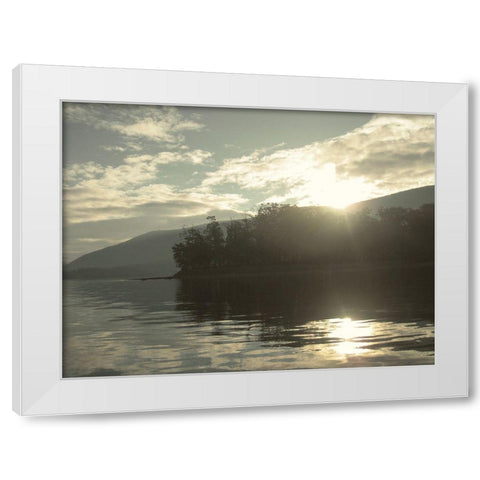 Vintage Smith Mountain Lake II White Modern Wood Framed Art Print by Chandler, Sharon