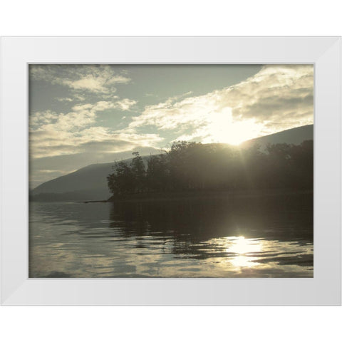 Vintage Smith Mountain Lake II White Modern Wood Framed Art Print by Chandler, Sharon