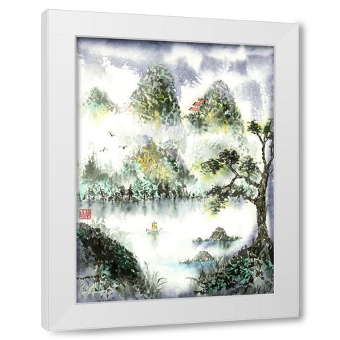 A Different View White Modern Wood Framed Art Print by Rae, Nan
