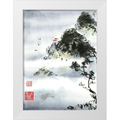 My Retreat White Modern Wood Framed Art Print by Rae, Nan