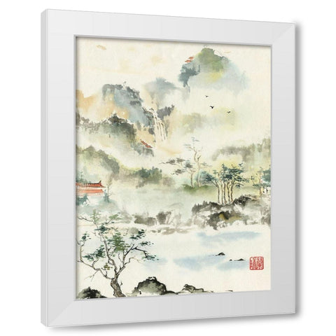 Heavens Retreat White Modern Wood Framed Art Print by Rae, Nan