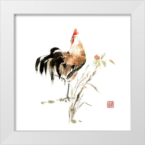 Elegant Squire White Modern Wood Framed Art Print by Rae, Nan