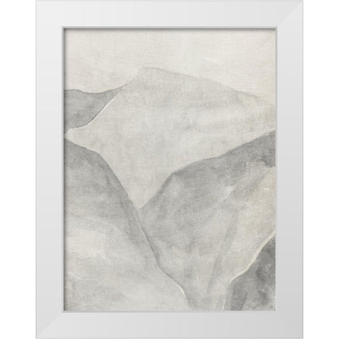 Gray Mountain Range II White Modern Wood Framed Art Print by Warren, Annie
