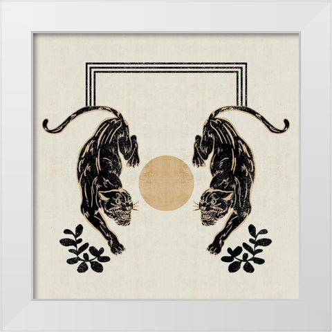 Furious Cats II White Modern Wood Framed Art Print by Wang, Melissa