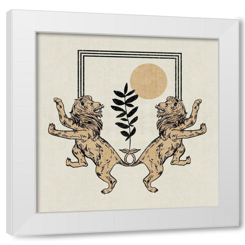 Furious Cats IV White Modern Wood Framed Art Print by Wang, Melissa