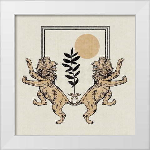 Furious Cats IV White Modern Wood Framed Art Print by Wang, Melissa