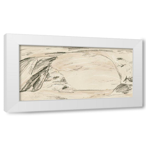 The Secret Island I White Modern Wood Framed Art Print by Wang, Melissa