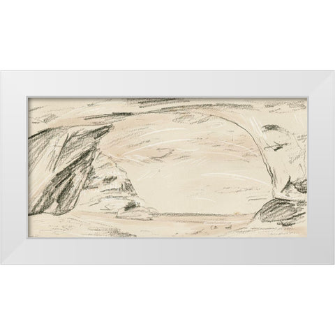 The Secret Island I White Modern Wood Framed Art Print by Wang, Melissa