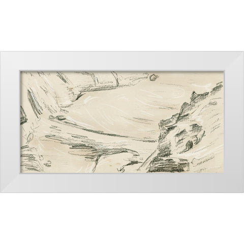 The Secret Island II White Modern Wood Framed Art Print by Wang, Melissa