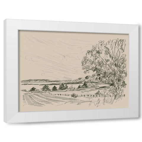 Sepia Scenes IV White Modern Wood Framed Art Print by Vess, June Erica