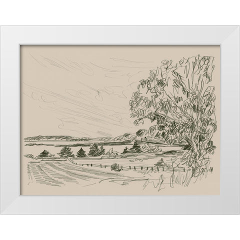Sepia Scenes IV White Modern Wood Framed Art Print by Vess, June Erica