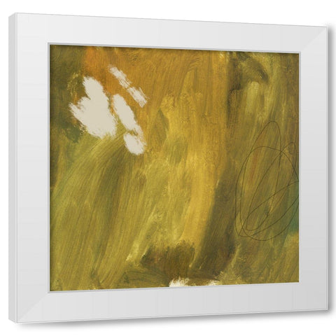 Verdant Abstract I White Modern Wood Framed Art Print by Green, Jacob