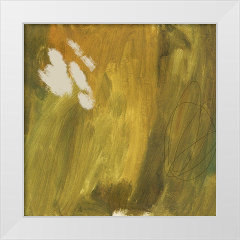 Verdant Abstract I White Modern Wood Framed Art Print by Green, Jacob