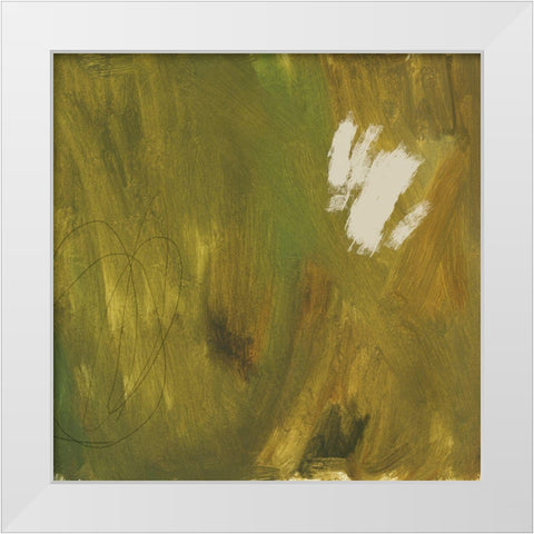 Verdant Abstract II White Modern Wood Framed Art Print by Green, Jacob