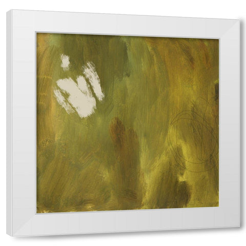 Verdant Abstract III White Modern Wood Framed Art Print by Green, Jacob