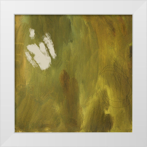 Verdant Abstract III White Modern Wood Framed Art Print by Green, Jacob