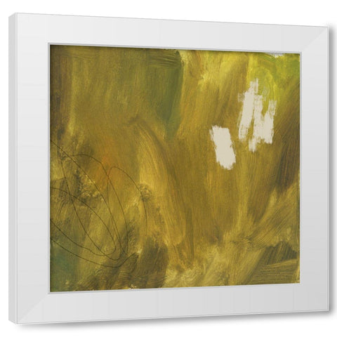 Verdant Abstract IV White Modern Wood Framed Art Print by Green, Jacob