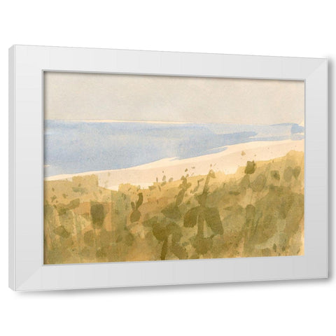 Brushy Coast II White Modern Wood Framed Art Print by Barnes, Victoria