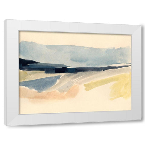 Horizon Swash I White Modern Wood Framed Art Print by Barnes, Victoria