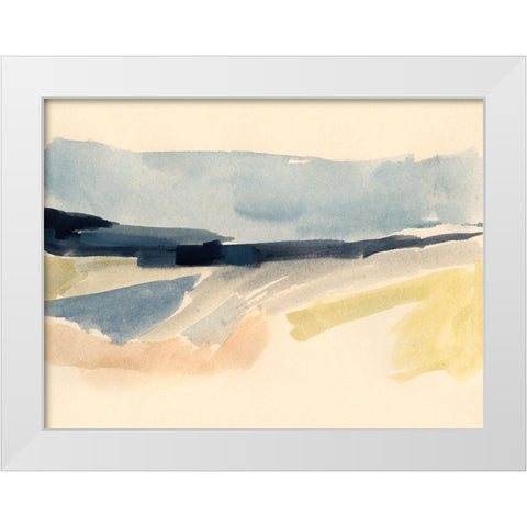 Horizon Swash I White Modern Wood Framed Art Print by Barnes, Victoria