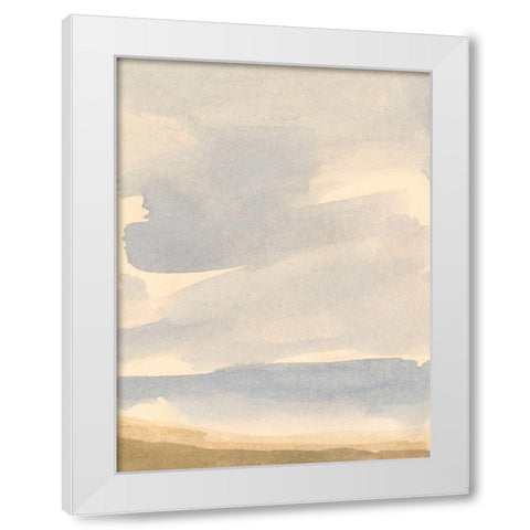 Simple Shoreline I White Modern Wood Framed Art Print by Barnes, Victoria