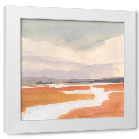 Umber Marsh I White Modern Wood Framed Art Print by Barnes, Victoria