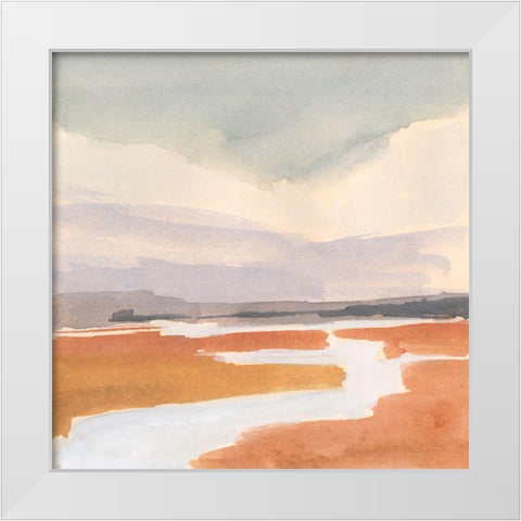 Umber Marsh I White Modern Wood Framed Art Print by Barnes, Victoria