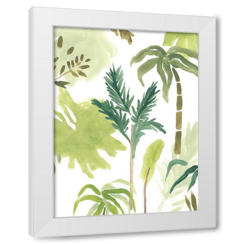 Island Brushstrokes I White Modern Wood Framed Art Print by Vess, June Erica