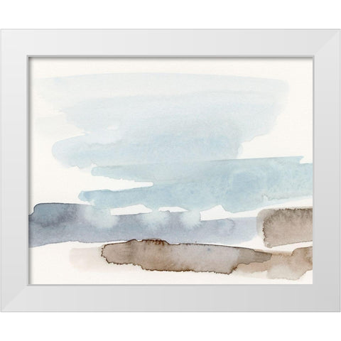 Coastal Tones I White Modern Wood Framed Art Print by Barnes, Victoria