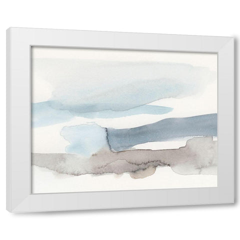 Coastal Tones II White Modern Wood Framed Art Print by Barnes, Victoria