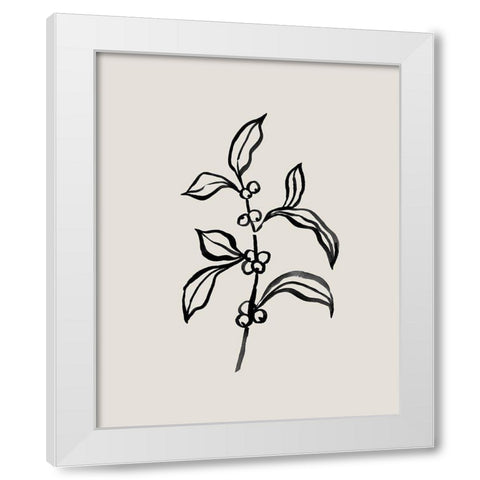 Loose Holly Sketch IV White Modern Wood Framed Art Print by Caroline, Emma